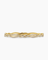 Wisteria® Bangle Bracelet in 18K Yellow Gold with Diamonds, 5.4mm